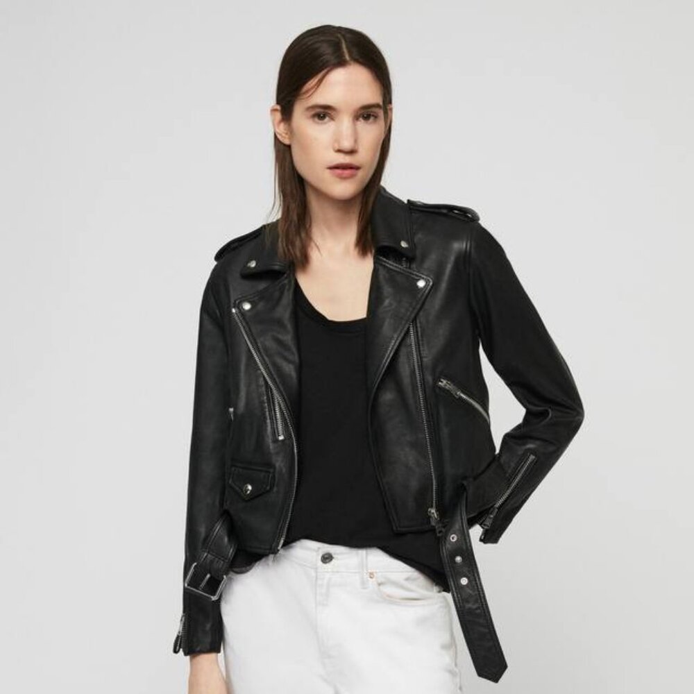 ALL SAINTS Lexi Leather Biker Jacket 00